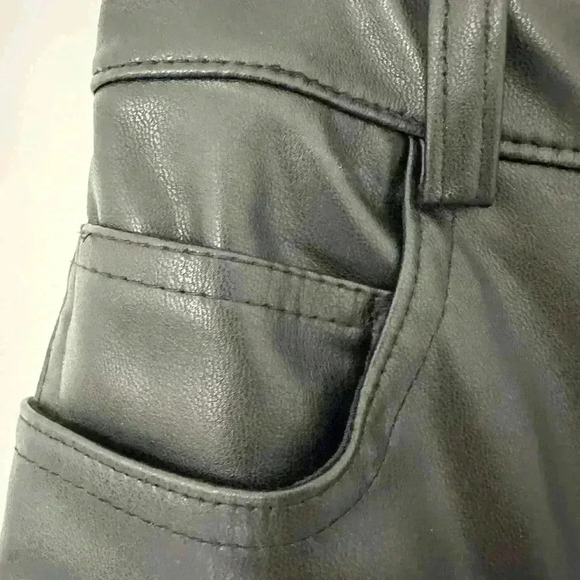 Zara Faux Leather Pants - size 2 Straight Leg - Picture 4 of 9